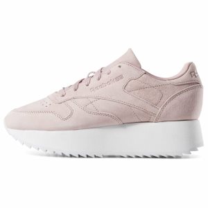 Reebok Classic Leather Double Turnschuhe Damen - Rosa/Weiß - DE 380-FQC